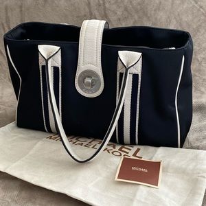 Michael Kors Nylon Eva Stripe Bag Tote